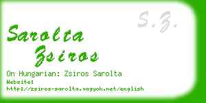 sarolta zsiros business card